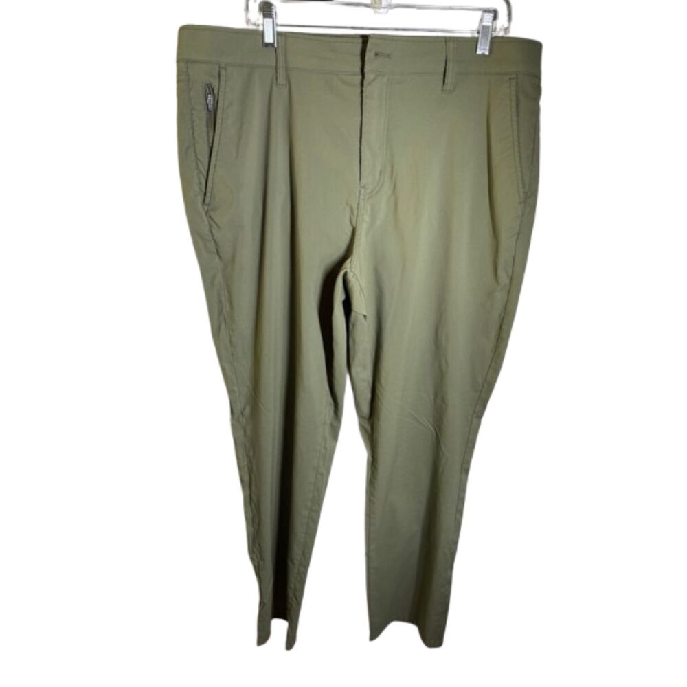 Weatherproof Men’s Performance Travel Pants – Olive Green – 40x32